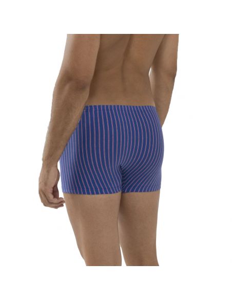 MEY Heren Shorty 3 Col Stripes Blue Sea 37271