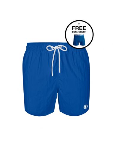 MuchachoMalo Swimshort Heren Kobalt Blauw met gratis boxershort