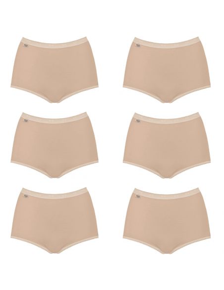 Sloggi Basic Maxi Slip Huid 6Pack 4+2 Gratis!