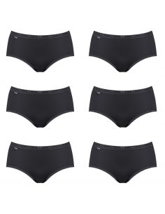 Sloggi Basic Midi Slip Zwart 6Pack 4+2 gratis! 2