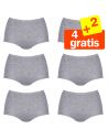 Sloggi Basic Maxi Slip 6 pack Grijs 4+2 gratis
