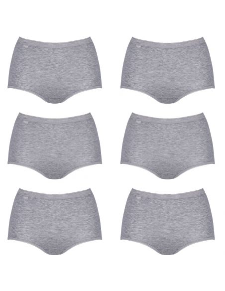Sloggi Basic Maxi Slip 6 pack Grijs 4+2 gratis