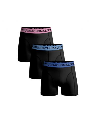 MuchachoMalo Heren Boxershorts Microfiber 3Pack Zwart 46