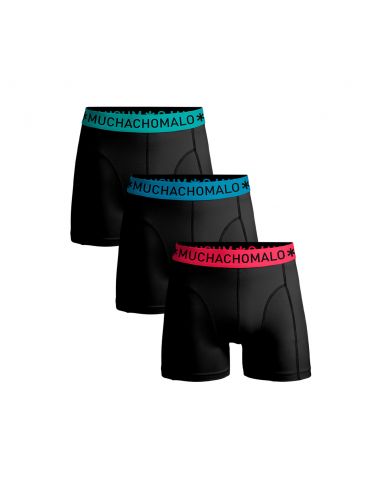 MuchachoMalo Heren Boxershorts Microfiber 3Pack Zwart 45