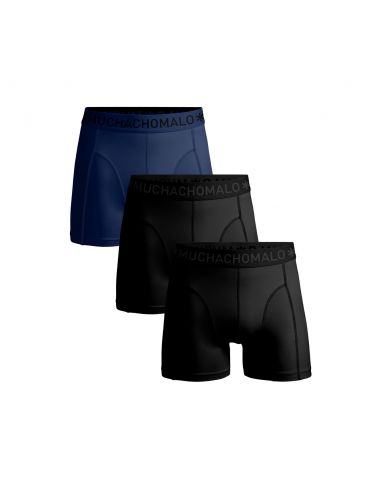 MuchachoMalo Heren Boxershorts Microfiber 3Pack Zwart Blauw 44