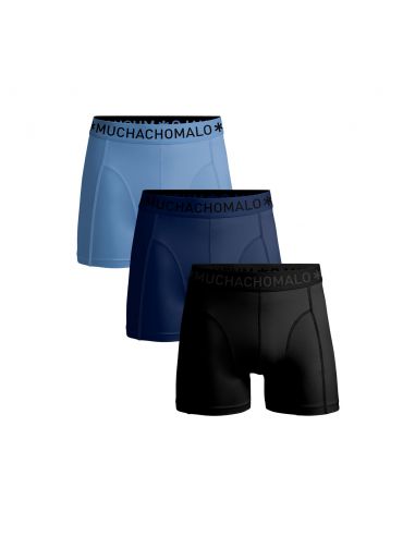 MuchachoMalo Heren Boxershorts Microfiber 3Pack Zwart Blauw 42