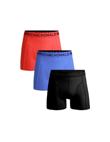 MuchachoMalo Heren Boxershorts Microfiber 3Pack Zwart Blauw Rood 39