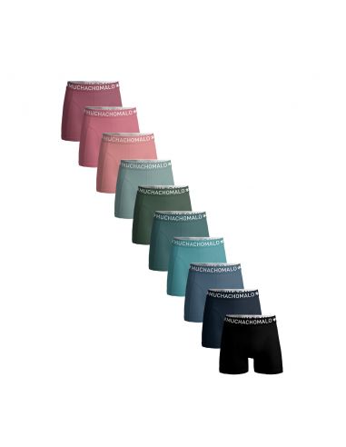 MuchachoMalo SOLID 923 10pack BLACK BLUE GREEN PINK Heren Boxershorts