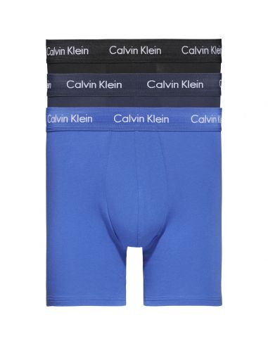 Calvin Klein Ondergoed 3Pack Boxer Cotton Stretch Zwart Navy Blauw