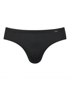 MEY Heren BC Silver Circle Slip Jazz-Pants Highleg Brief Modal Zwart 38115