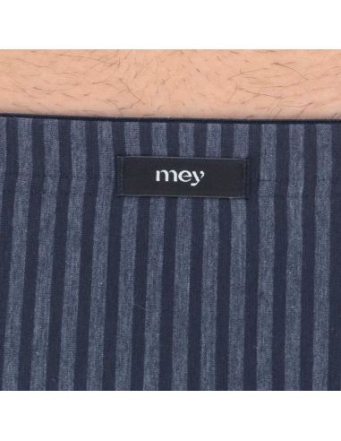 MEY Heren Tonal Stripes Shorty Boxer Zwart 37270