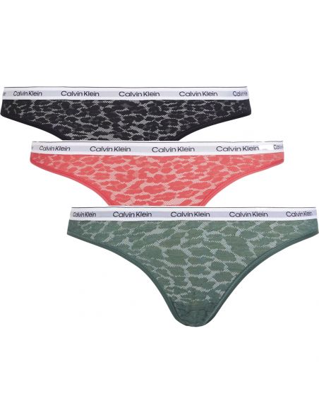 Calvin Klein Dames BIKINI 3PK BLACK/TEA BERRY/ GARDEN TOPIARY