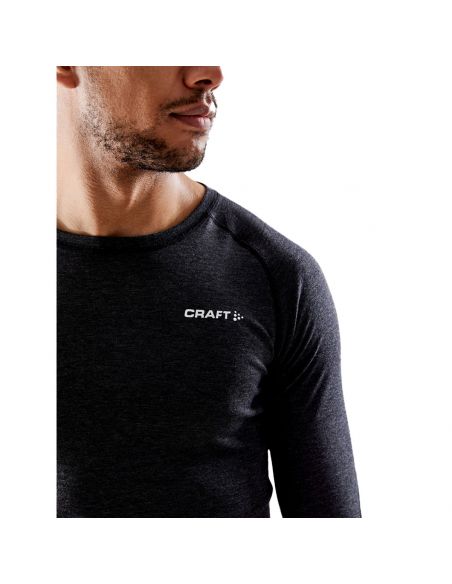 Craft Heren Thermo Core Wool Merino Longsleeve Shirt Gemeleerd