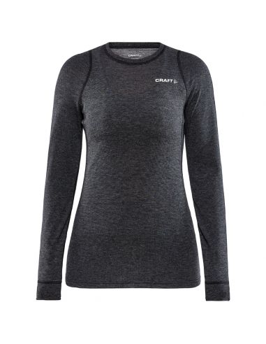 Craft Dames Thermo Core Wool Merino Longsleeve Shirt Gemeleerd