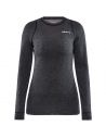 Craft Dames Thermo Core Wool Merino Longsleeve Shirt Gemeleerd