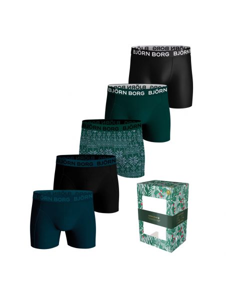 Bjorn Borg Heren Boxershort 5Pack Cotton Stretch Color Leaves MP003