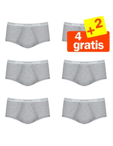 Sloggi Men Basic Maxi Grijs 6Pack, 4+2 gratis