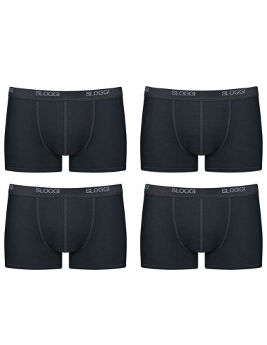 Sloggi Men Basic Short Zwart 4Pack, 3+1 gratis