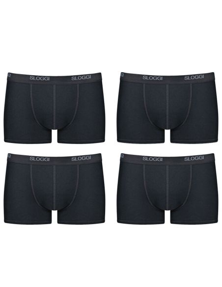 Sloggi Men Basic Short Zwart 4Pack, 3+1 gratis