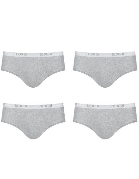 Sloggi Men Basic Midi Grijs 4Pack, 3+1 gratis