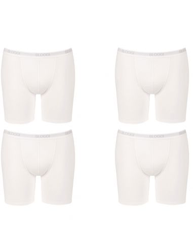 Sloggi Men Basic Long Boxershort 4 pack Wit 3+1 Gratis