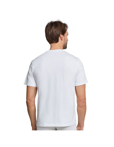Schiesser Essential American V-Shirt 2Pack White