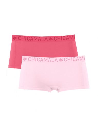 ChicaMala Meisjes Short 2Pack SOLID Pink 24J