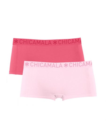 ChicaMala Meisjes Short 2Pack SOLID Pink 24J