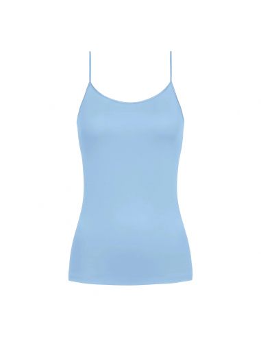 MEY Dames Emotion Top Spaghetti Hemd Angel Blue 55201