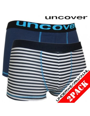 Uncover Blue Stripe Sea Trunk 2pack Schiesser Kinderondergoed