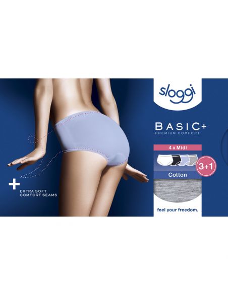 Sloggi Basic Midi Slip 4 pack C4P V015 3+1 gratis