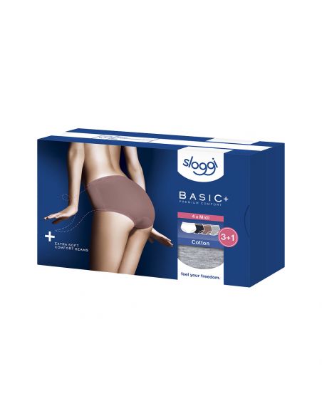 Sloggi Basic Midi Slip 4 pack C4P V016 3+1 gratis