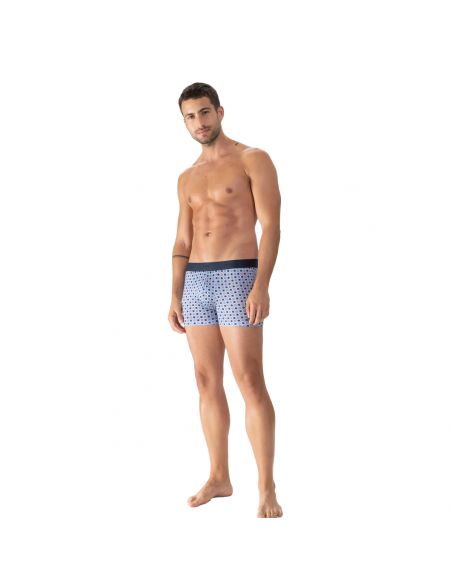 MEY Heren Shorty Modal Little Flowers Blauw 37382
