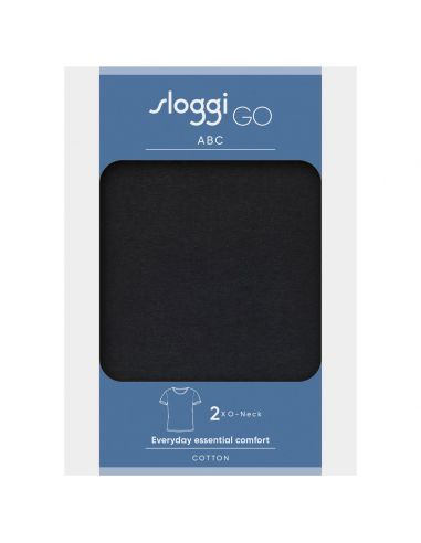 Sloggi Men GO ABC 2.0 T-shirt 2pack Zwart