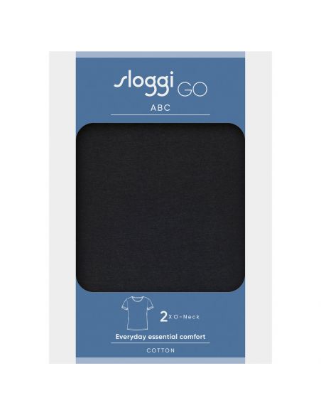 Sloggi Men GO ABC 2.0 T-shirt 2pack Zwart