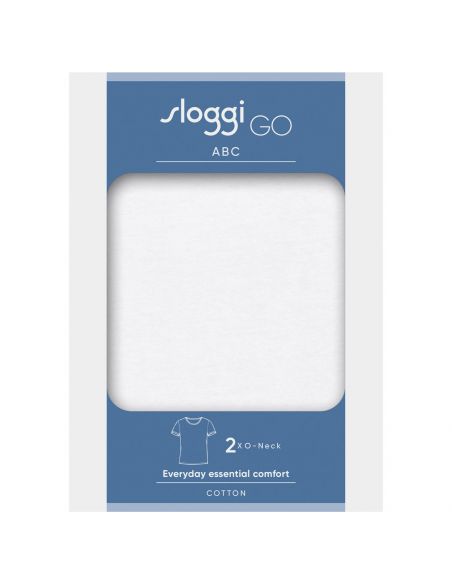 Sloggi Men GO ABC 2.0 T-shirt 2pack Wit