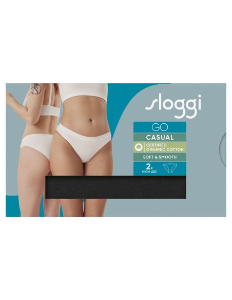 Sloggi Dames GO Casual High Leg 2Pack Zwart