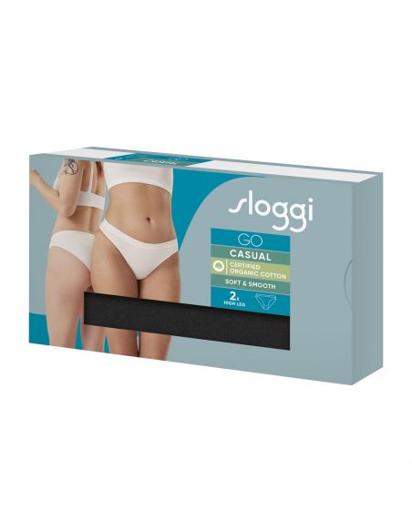 Sloggi Dames GO Casual High Leg 2Pack Zwart