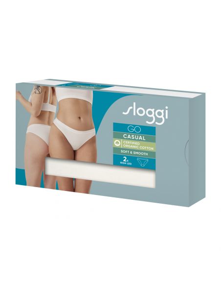 Sloggi Dames GO Casual High Leg 2Pack Ivoor