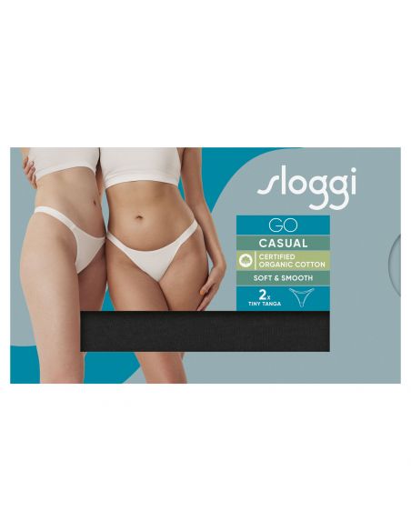 Sloggi Dames GO Casual Tiny Tanga 2Pack Zwart