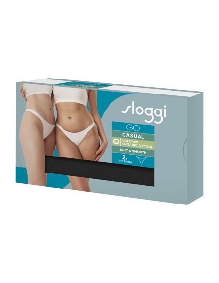 Sloggi Dames GO Casual Tiny Tanga 2Pack Zwart