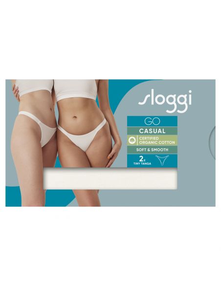 Sloggi Dames GO Casual Tiny Tanga 2Pack Ivoor