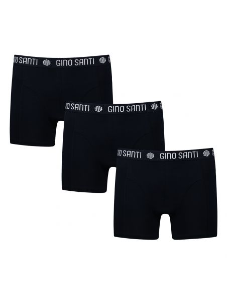 Gino Santi Heren Boxershort Comfort Cotton 3-pack Zwart