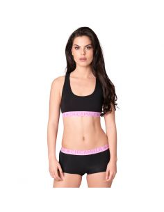 MuchachoMalo Dames Short 2Pack Solid Blue Pink 30 2