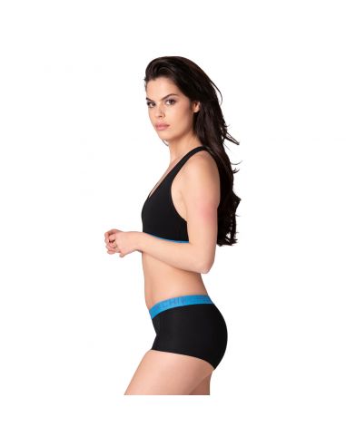 MuchachoMalo Dames Short 2Pack Solid Blue Pink 30