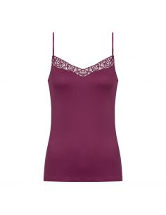 MEY Dames Emotion Elegance Spaghetti Hemd Barbados Cherry 55370