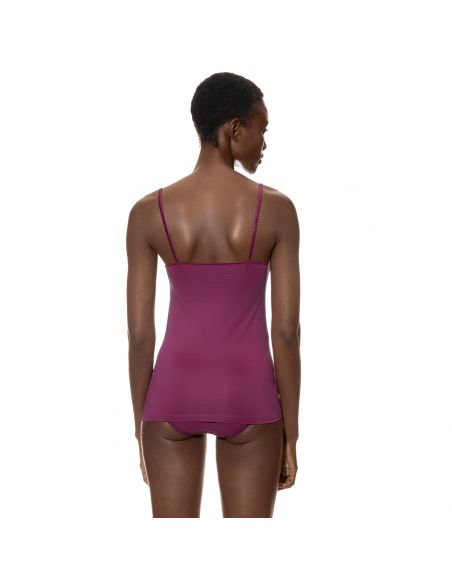 MEY Dames Emotion Elegance Spaghetti Hemd Barbados Cherry 55370