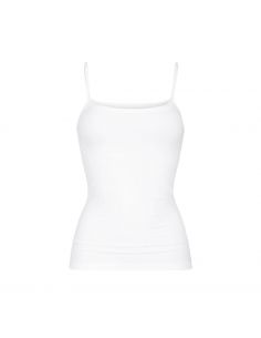 MEY Dames Organic Spaghetti Top Wit 25815