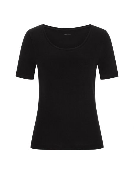 MEY Dames Shirt korte mouw zwart SERIE ORGANIC 26815