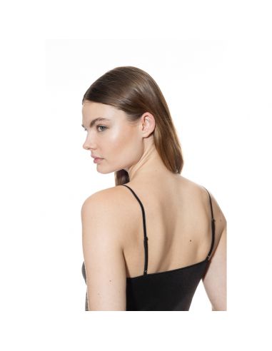 MEY Dames Emotion Top Spaghetti Hemd Zwart 55201